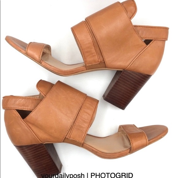 BCBGENERATION brown leather stack heel sandals 9.5 - Picture 9 of 9